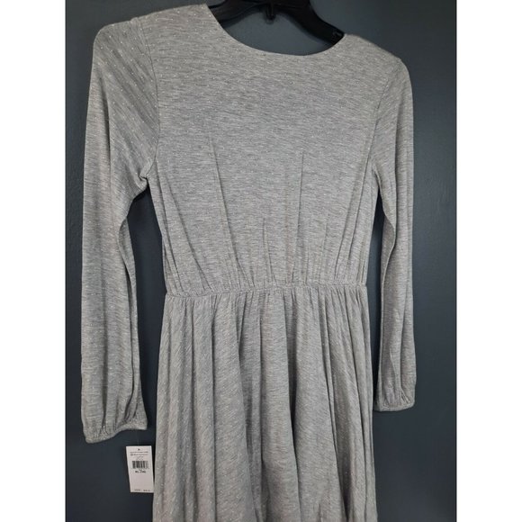 Ralph Lauren Girls Sz. 16 (XL) Gray Heather W/White Polkadots Dress Long Sleeve - Picture 7 of 12